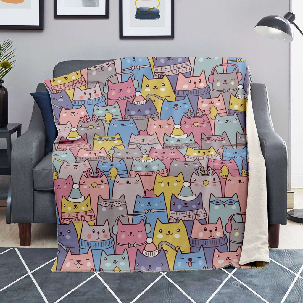 Lovely Cats Premium Microfleece Blanket