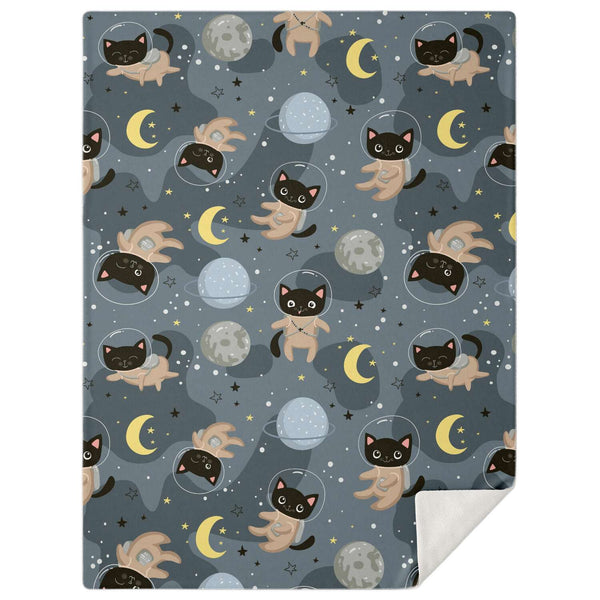 Space Cats Premium Microfleece Blanket
