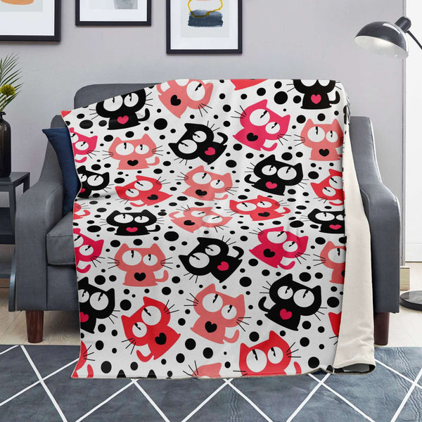 Cute Cats Premium Microfleece Blanket