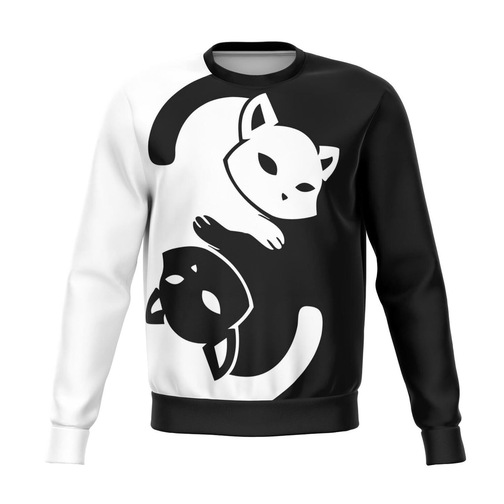 Yin Yang Cat AOP Unisex Fashion Sweatshirt