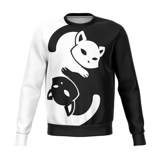 Yin Yang Cat AOP Unisex Athletic Sweatshirt
