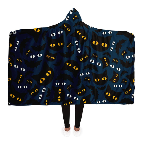 Bat Cat Hooded Blanket