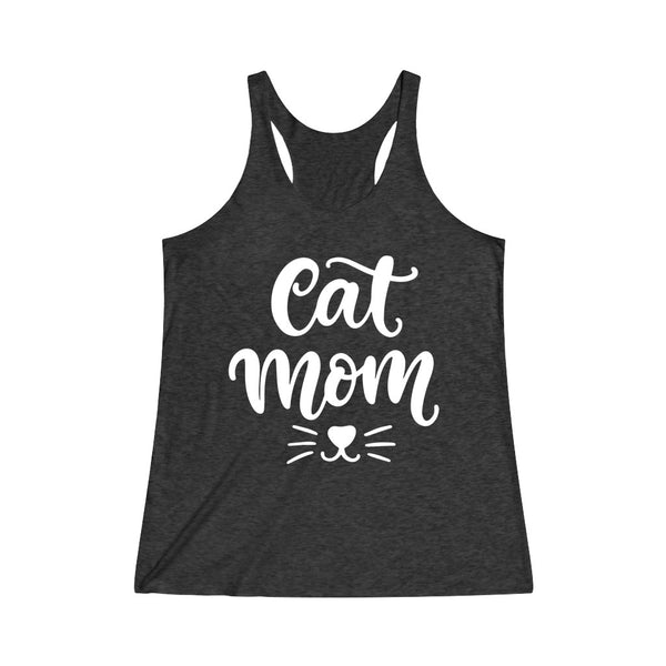 Cat Mom Women's Tri-Blend Racerback Tank Top