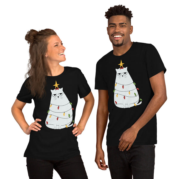 Christmas Tree Meow Unisex T-shirt