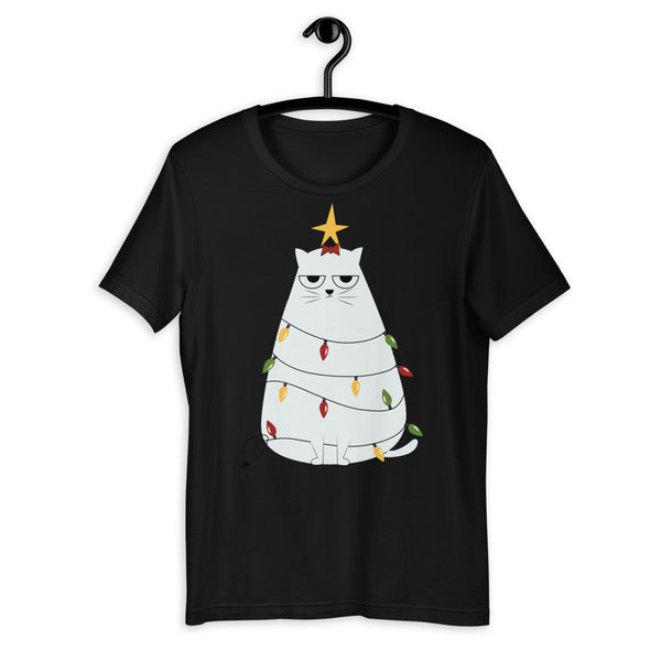 Christmas Tree Meow Unisex T-shirt