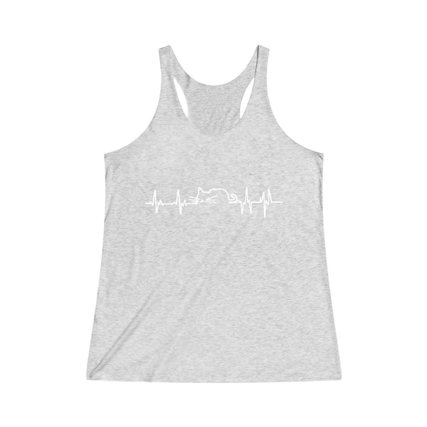 Cat Heartbeat Women's Racerback Tank Top