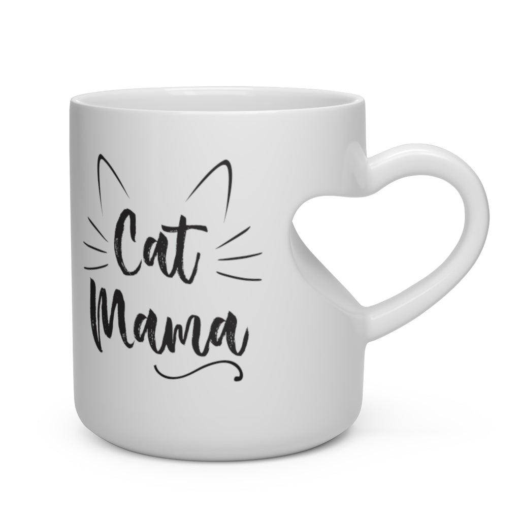 Cat Mama Heart Shape Mug