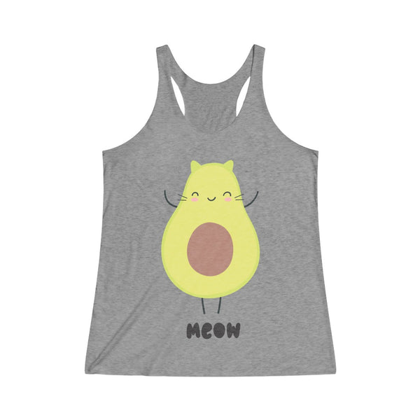 Meow Women's Tri-Blend Racerback Tank Top
