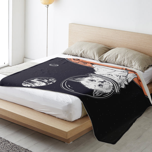 Space Cat Premium Microfleece Blanket