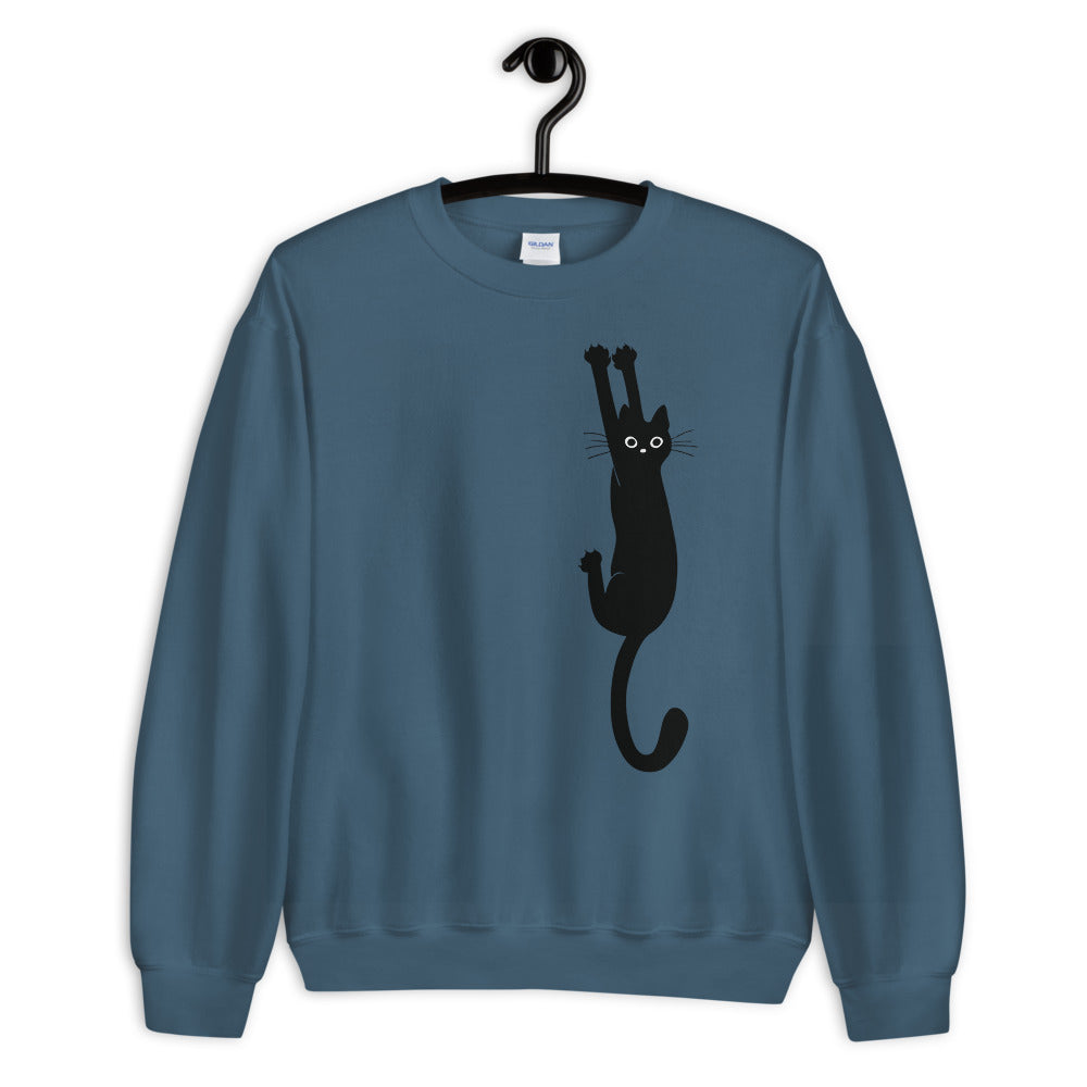 Black Cat Holding Unisex Sweatshirt