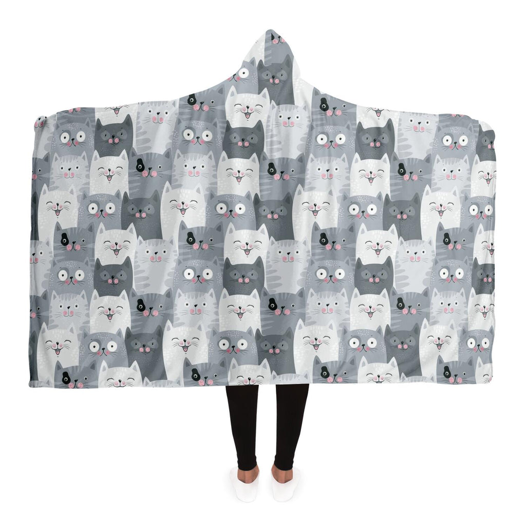 Cute Cats Hooded Blanket