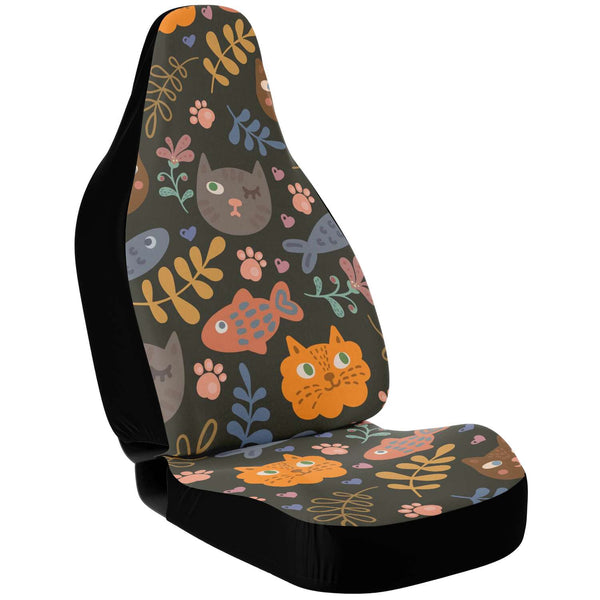 Cat and Fish Car Seat Cover