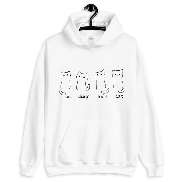Un Deux Trois Cat Unisex Hoodie