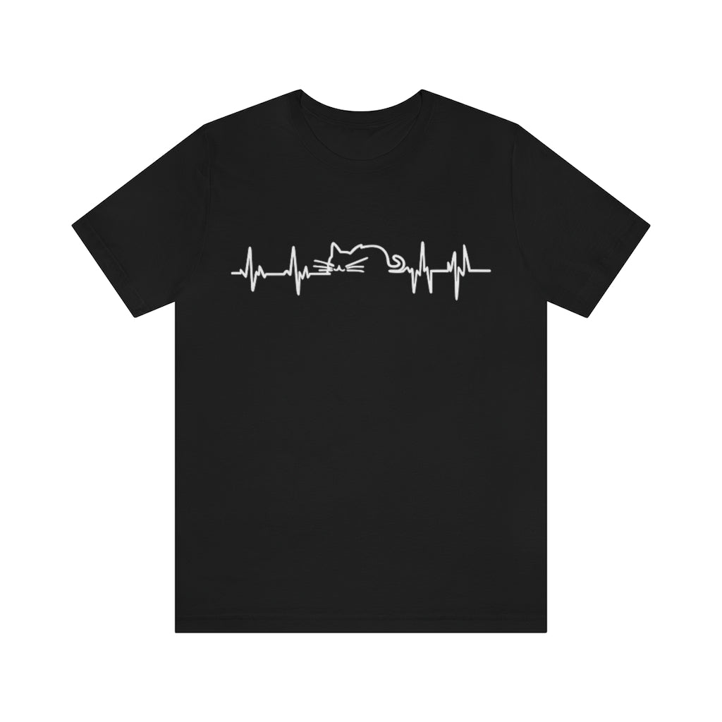 cat heartbeat t shirt