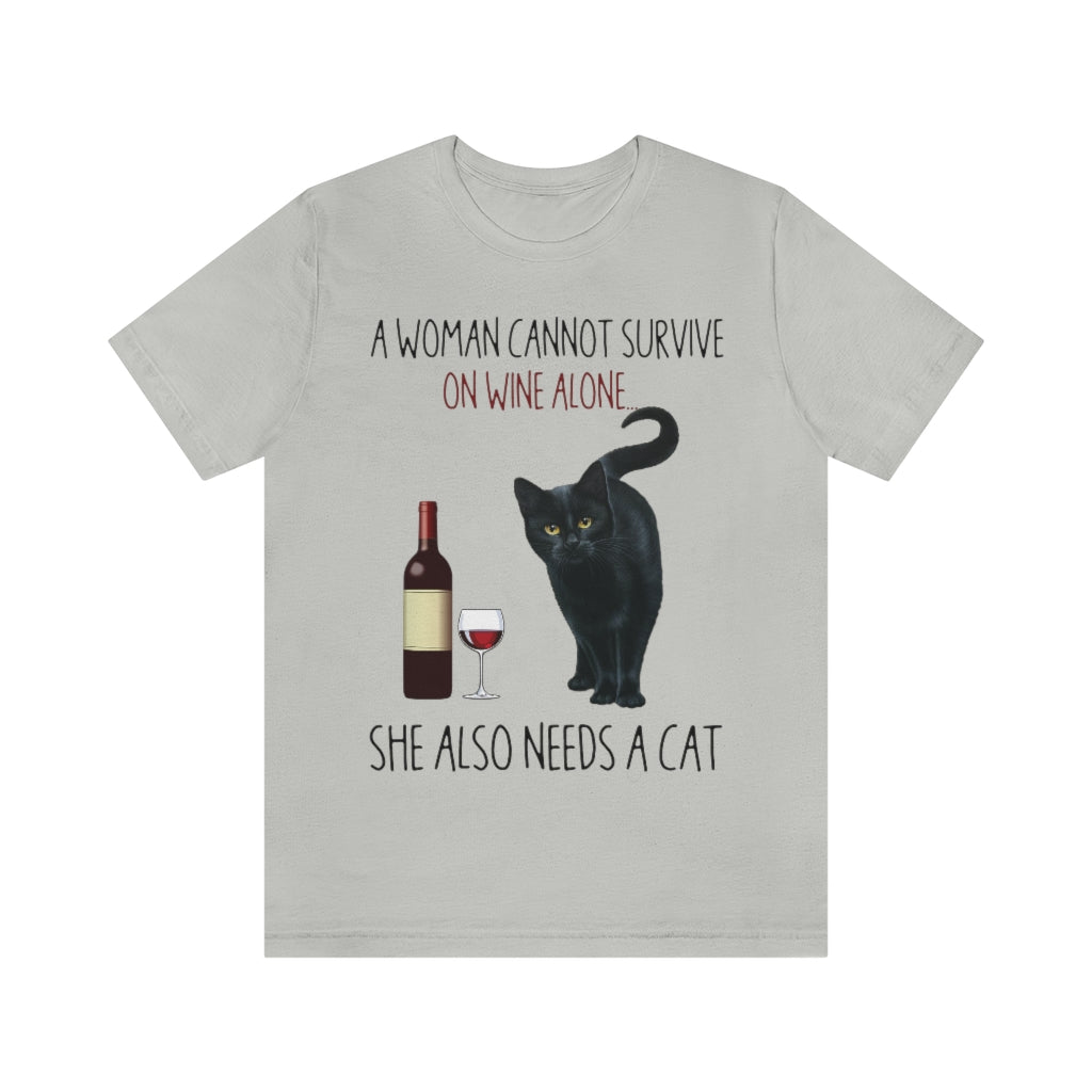 cat and wine shirt