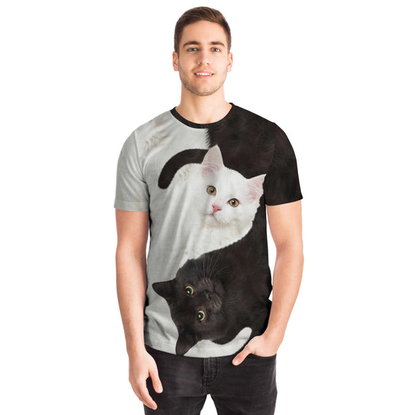 Yin Yang Cat AOP Unisex T-shirt