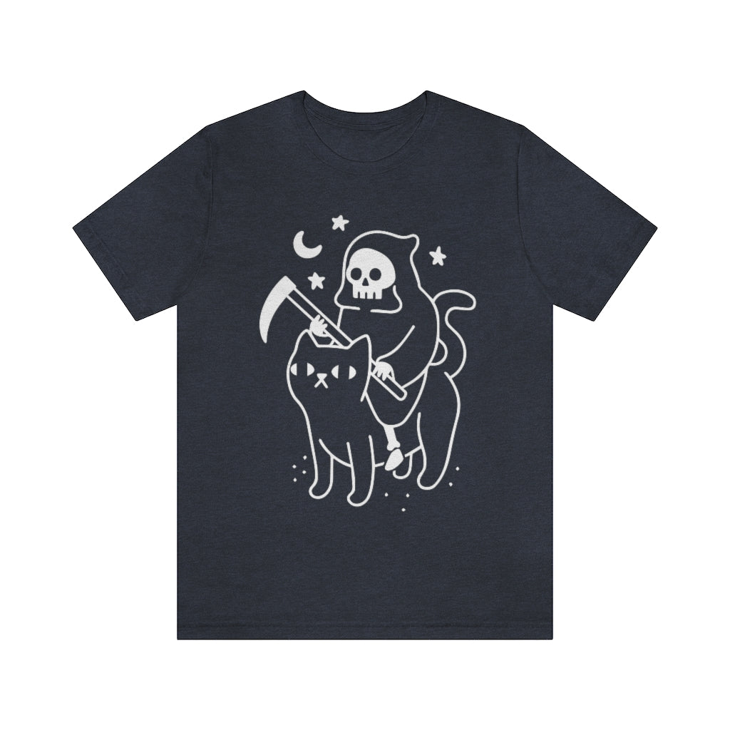 Death Rides A Black Cat Unisex T-shirt – Cute Cat Nation