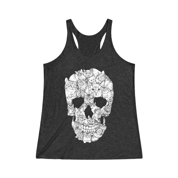 Cat Skull Women's Racerback Tank Top