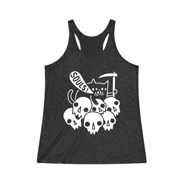 Cat Got Your Soul Women's Tri-Blend Racerback Tank Top