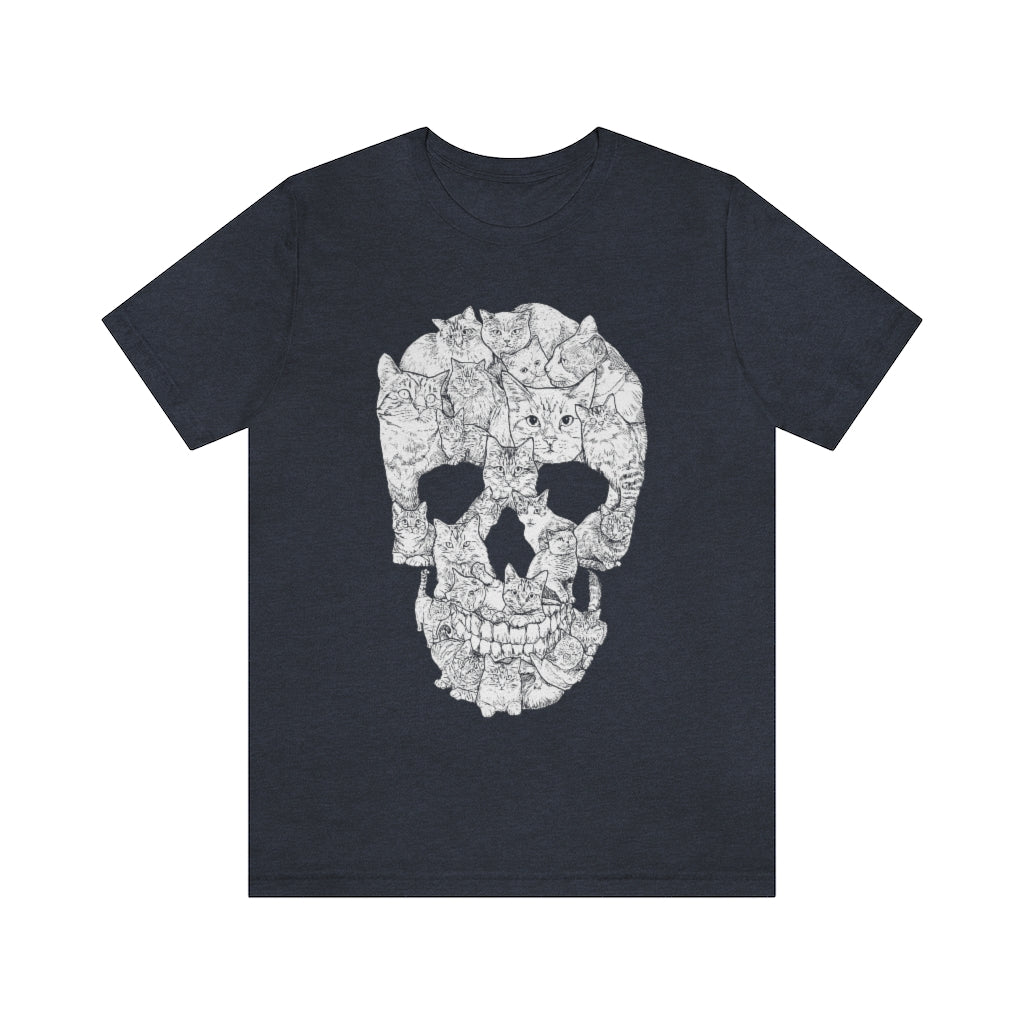 skull made of cats shirt