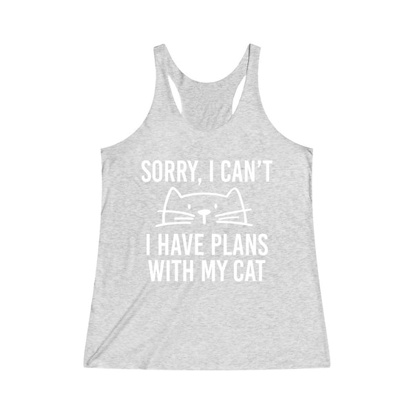 I Have Plans With My Cat Women's Racerback Tank Top