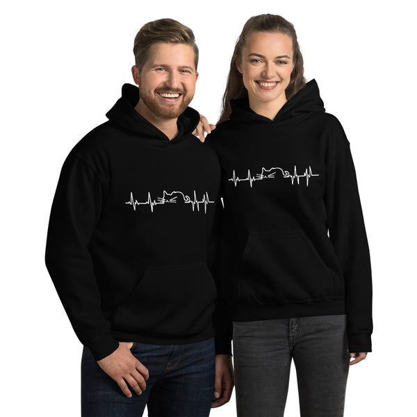Cat Heartbeat Unisex Hoodie