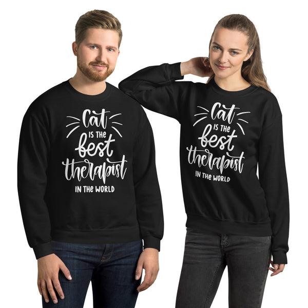 Cat Is The Best Therapist In The World Unisex Sweatshirt