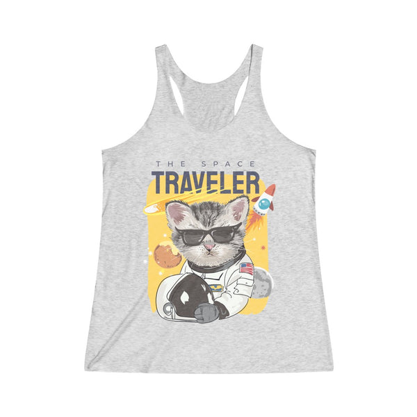 The Space Traveler Women's Tri-Blend Racerback Tank Top