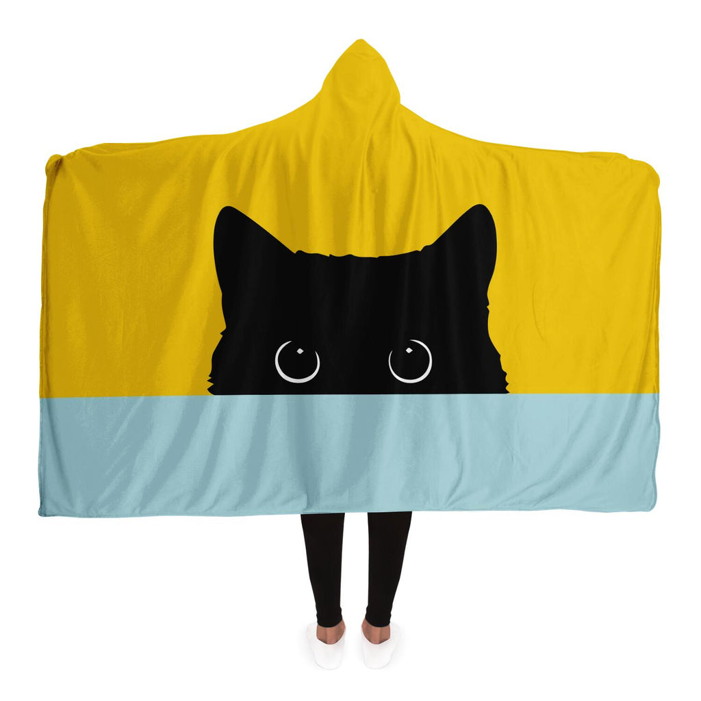Sneak Cat Hooded Blanket