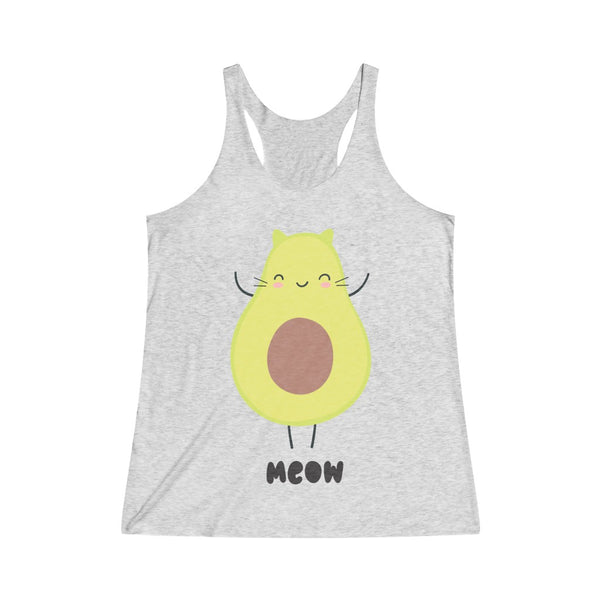 Meow Women's Tri-Blend Racerback Tank Top