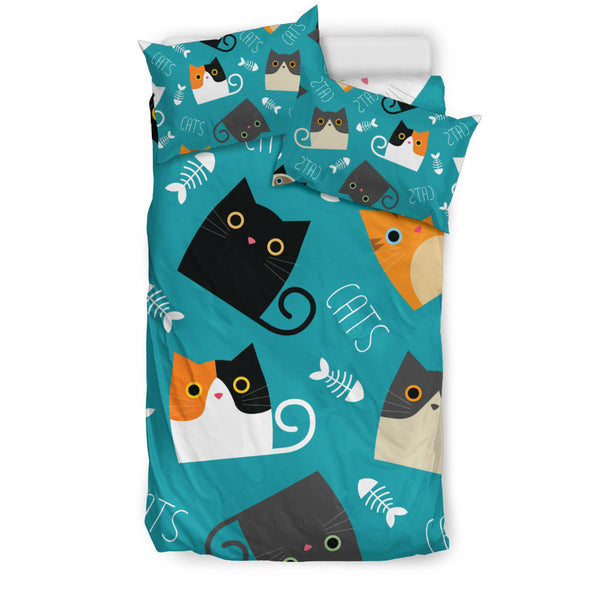 Cats And Fish Bedding Set