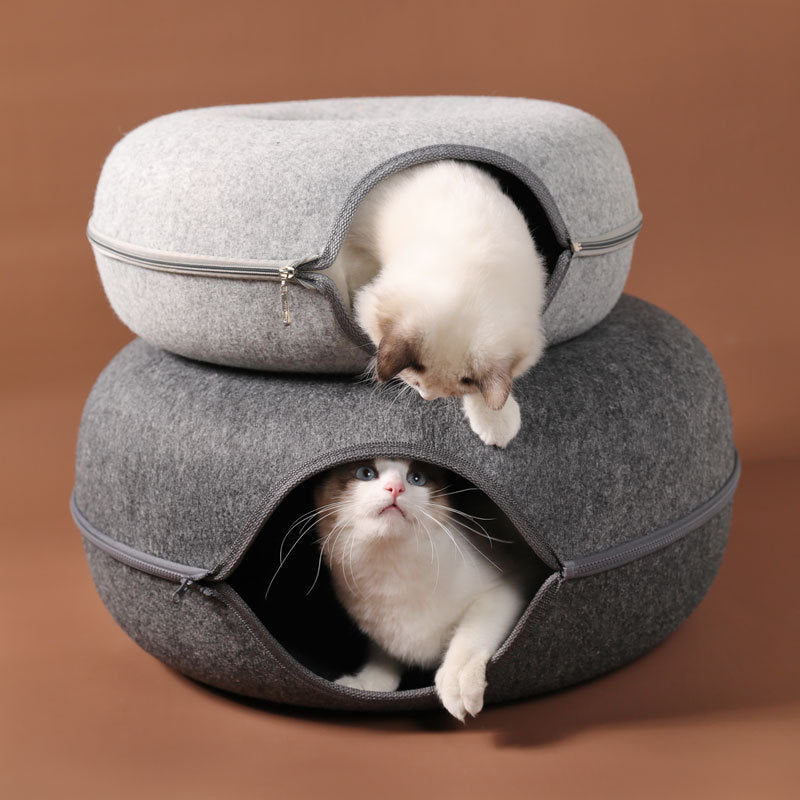 Cute Donut Shaped Cat Bed