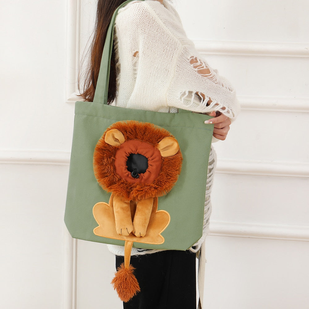 Cute Lion Shape Portable Breathable Bag