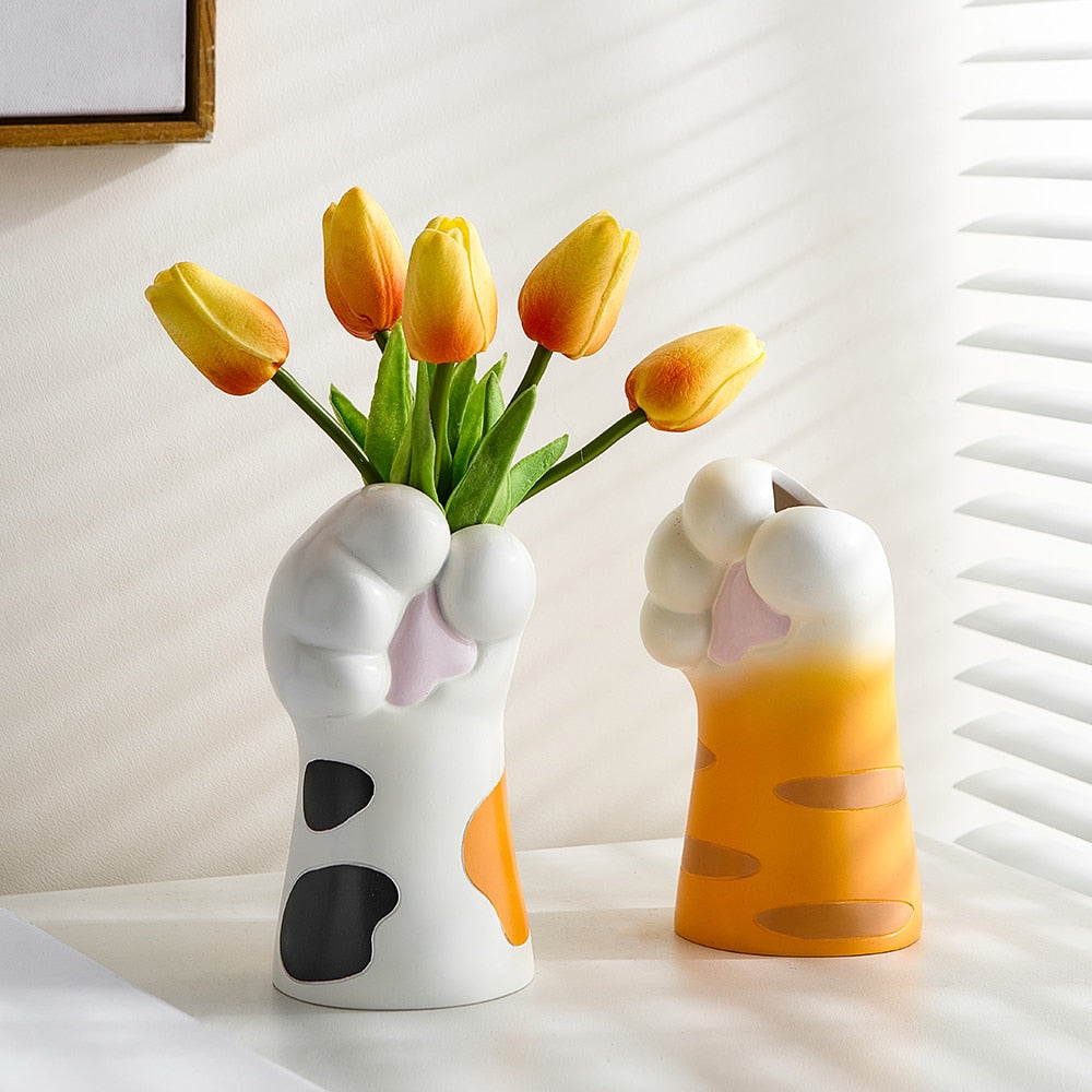 Cute Cat Claw Design Vases