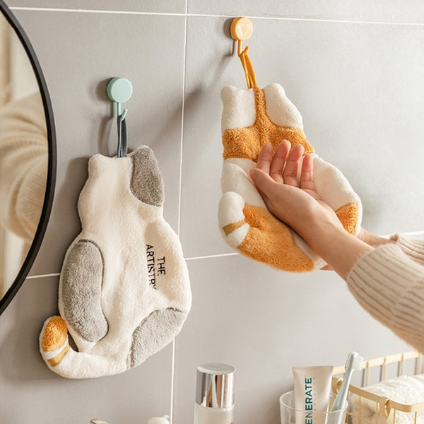 Cute Cat Hand Towels