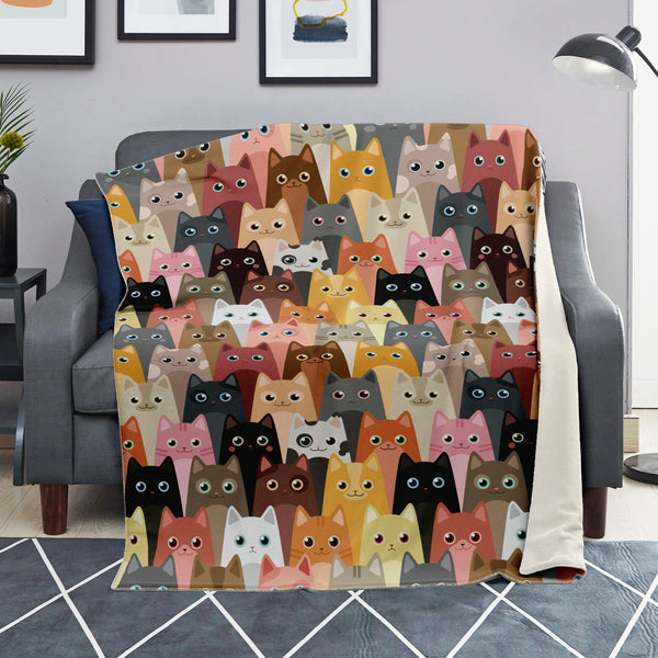 Cute Cats Premium Microfleece Blanket