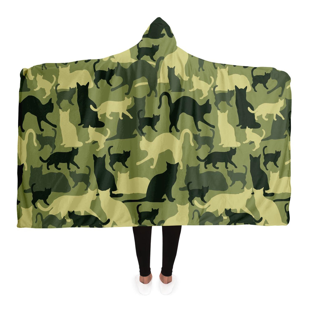 Cat Camouflage Hooded Blanket