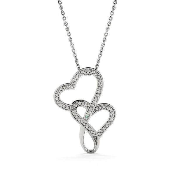Best Mother-In-Law Double Hearts Necklace