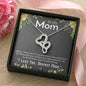 I love You Mom Double Hearts Necklace