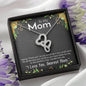 I love You Mom Double Hearts Necklace