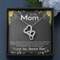 I love You Mom Double Hearts Necklace
