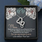 Love You My Amazing Mom Double Hearts Necklace