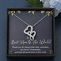 Best Mom In The World Double Hearts Necklace