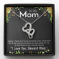 I love You Mom Double Hearts Necklace
