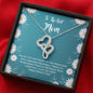 To The Best Mom Double Hearts Necklace