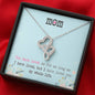 I Love You Mom Double Hearts Necklace
