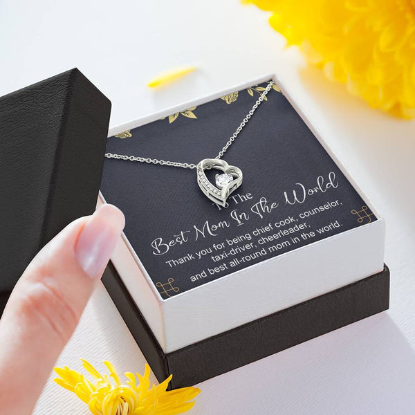 Best Mom In The World Forever Love Necklace