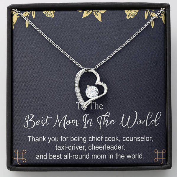 Best Mom In The World Forever Love Necklace