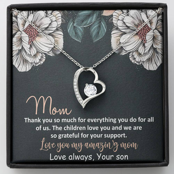 Love You My Amazing Mom Forever Love Necklace