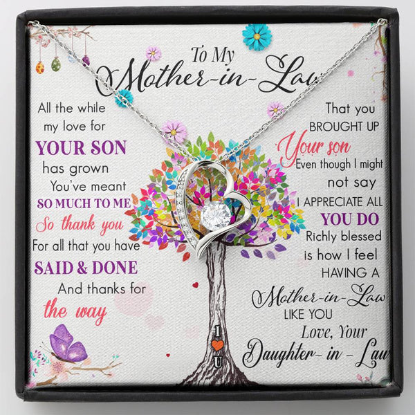 To My Mother-In-Law Forever Love Necklace